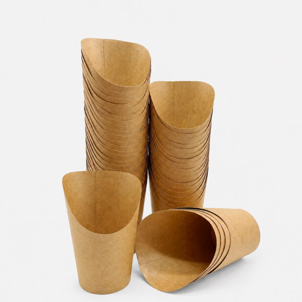 Kraft Paper Fry Cups for Snacks and Takeaway Food Kraft Paper Fry Cups for Snacks and Takeaway Food