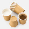 Kraft Paper Hot Cups with Lids and Sleeves for Coffee Kraft Paper Hot Cups with Lids and Sleeves for Coffee