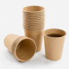 Kraft Paper Hot Cups with Lids and Sleeves for Coffee Kraft Paper Hot Cups with Lids and Sleeves for Coffee