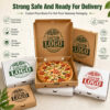 Kraft Paper Pizza Box with Custom Logo Printing