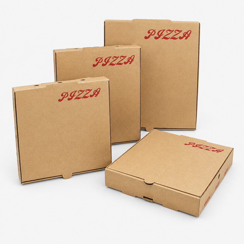 Kraft Paper Pizza Box with Tuck Closure