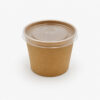 Kraft Paper Soup Bowl with Clear Lid for Takeout Kraft Paper Soup Bowl with Clear Lid for Takeout