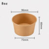 Kraft Paper Soup Bowl with Clear Lid for Takeout Kraft Paper Soup Bowl with Clear Lid for Takeout