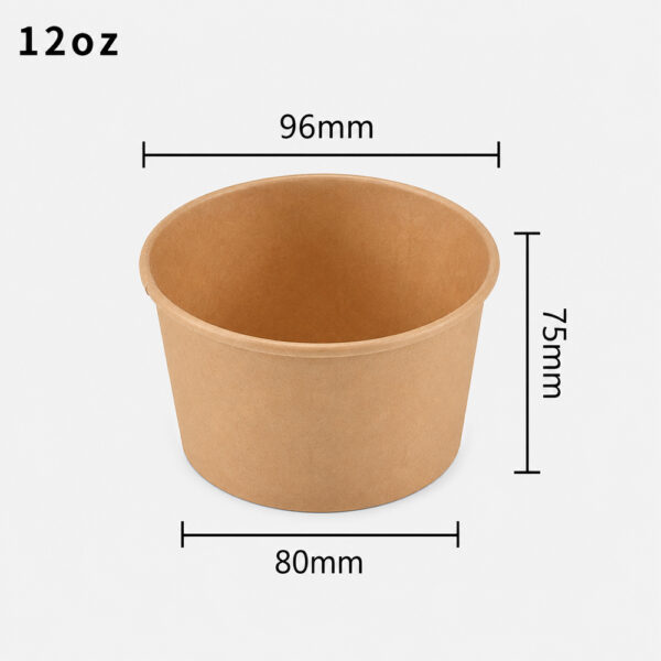 Kraft Paper Soup Bowl with Clear Lid for Takeout Kraft Paper Soup Bowl with Clear Lid for Takeout