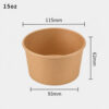 Kraft Paper Soup Bowl with Lid for Takeaway Meals Kraft Paper Soup Bowl with Lid for Takeaway Meals