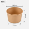 Kraft Paper Soup Bowl with Lid for Takeaway Meals Kraft Paper Soup Bowl with Lid for Takeaway Meals