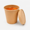 Kraft Paper Soup Bowl with Vented Lid for Takeaway Meals Kraft Paper Soup Bowl with Vented Lid for Takeaway Meals