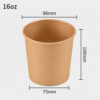 Kraft Paper Soup Bowl with Vented Lid for Takeaway Meals Kraft Paper Soup Bowl with Vented Lid for Takeaway Meals