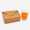 Kraft Paper Takeout Box with Fold Lid for Foodservice Kraft Paper Takeout Box with Fold Lid for Foodservice