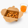 Kraft Paper Takeout Box with Fold Lid for Foodservice Kraft Paper Takeout Box with Fold Lid for Foodservice
