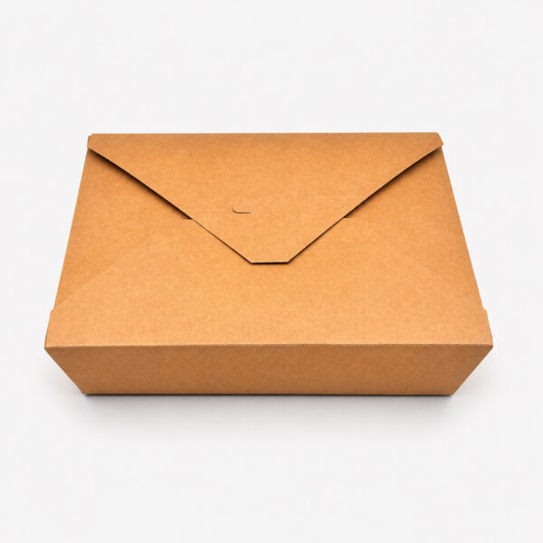 Kraft Paper Takeout Box with Fold Lid for Foodservice Kraft Paper Takeout Box with Fold Lid for Foodservice