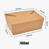 Kraft Paper Takeout Box with Fold Lid for Foodservice Kraft Paper Takeout Box with Fold Lid for Foodservice