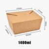 Kraft Paper Takeout Box with Fold Lid for Foodservice Kraft Paper Takeout Box with Fold Lid for Foodservice