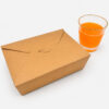 Kraft Paper Takeout Box with Tuck Lid for Food Packaging Kraft Paper Takeout Box with Tuck Lid for Food Packaging