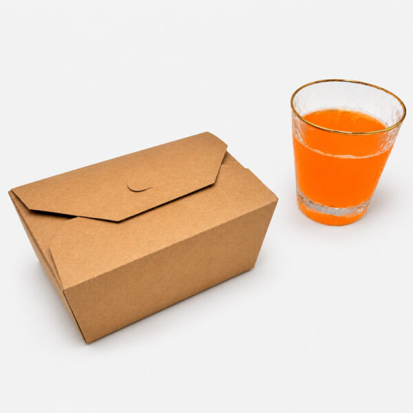 Kraft Paper Takeout Box with Tuck Lid for Food Packaging Kraft Paper Takeout Box with Tuck Lid for Food Packaging