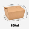 Kraft Paper Takeout Box with Tuck Lid for Food Packaging Kraft Paper Takeout Box with Tuck Lid for Food Packaging