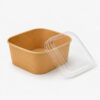 Kraft Rectangular Meal Bowl with Transparent Lid Kraft Rectangular Meal Bowl with Transparent Lid