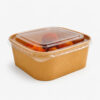 Kraft Rectangular Meal Bowl with Transparent Lid Kraft Rectangular Meal Bowl with Transparent Lid