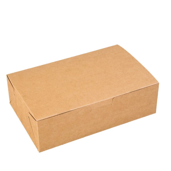 Kraft-Style Paper Food Box with Folded Lid