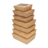 Kraft Window Paper Food Boxes for Takeaway Meals Kraft Window Paper Food Boxes for Takeaway Meals