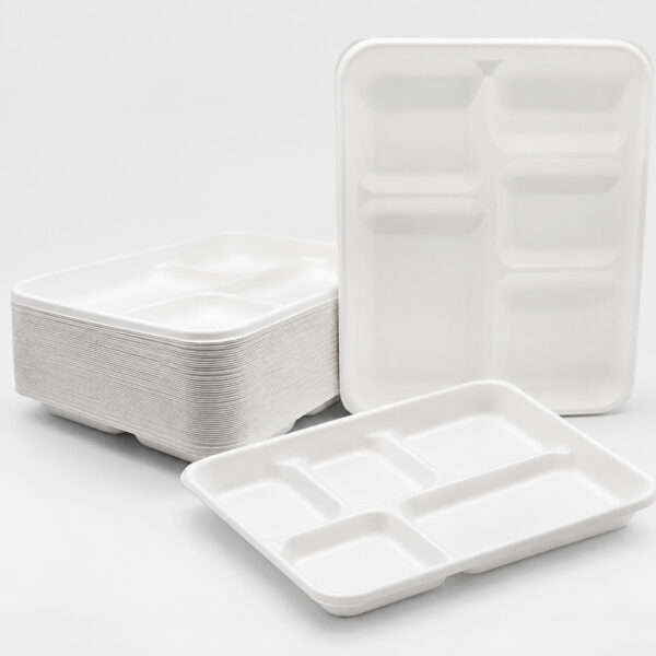 Molded Fiber 5-Compartment Food Tray Molded Fiber 5-Compartment Food Tray