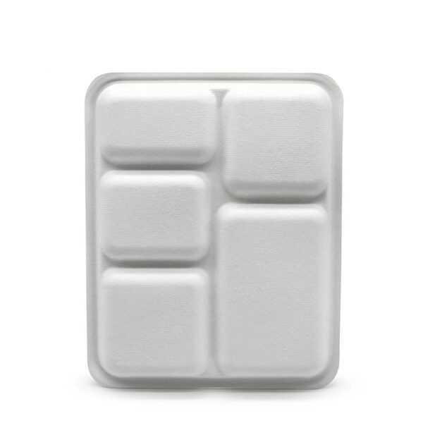 Molded Fiber 5-Compartment Food Tray Molded Fiber 5-Compartment Food Tray