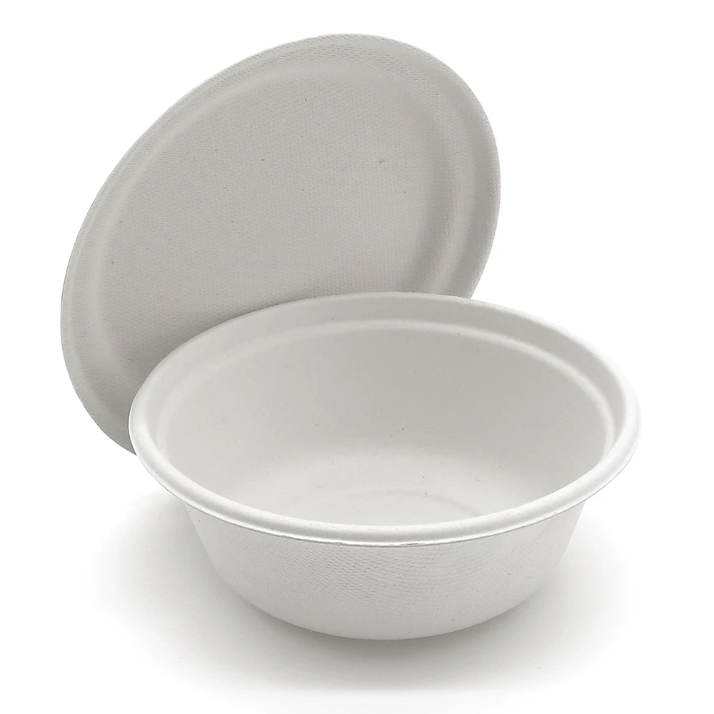 Molded Fiber Bowl with Lid for Takeaway Meals