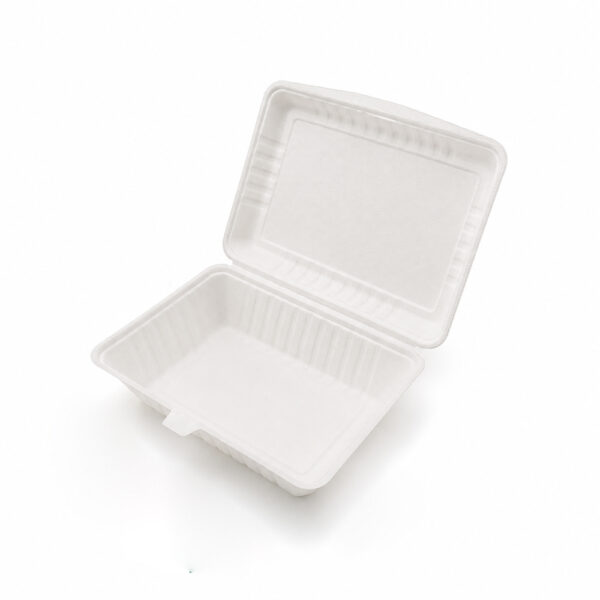 Molded Fiber Clamshell Box for Takeout Food Packaging Molded Fiber Clamshell Box for Takeout Food Packaging