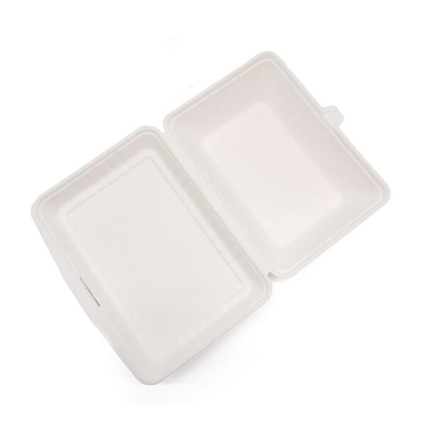 Molded Fiber Clamshell Box for Takeout Food Packaging Molded Fiber Clamshell Box for Takeout Food Packaging