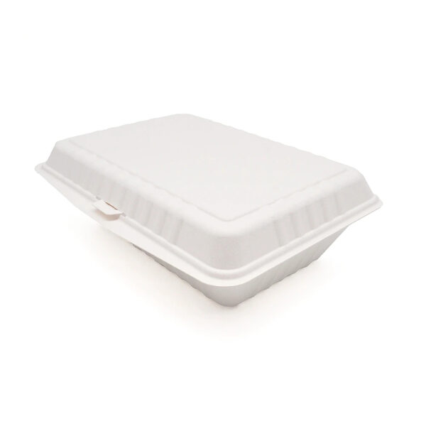Molded Fiber Clamshell Box for Takeout Food Packaging Molded Fiber Clamshell Box for Takeout Food Packaging