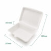 Molded Fiber Clamshell Box for Takeout Food Packaging Molded Fiber Clamshell Box for Takeout Food Packaging