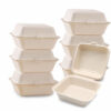 Molded Fiber Clamshell Takeout Box for Meal Packaging