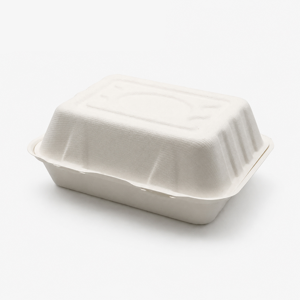 Molded Fiber Clamshell Takeout Food Box