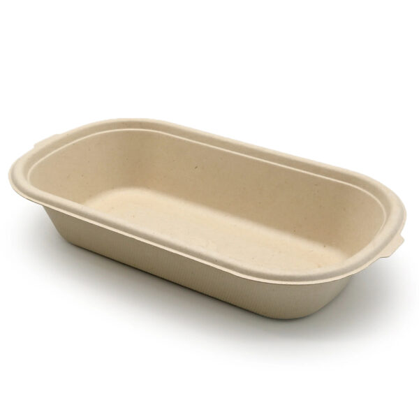 Molded Fiber Rectangular Food Tray for Takeout Meals