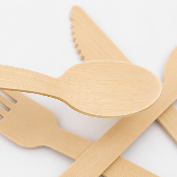 Natural Bamboo Utensils for Takeaway Meals