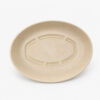 Oval Bagasse-Style Bowl with Clear Fitted Lid