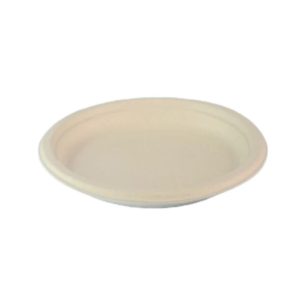 Oval Bagasse-Style Molded Fiber Plate