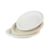 Oval Bagasse-Style Molded Fiber Plate