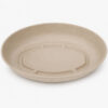 Oval Bagasse-Style Plate with Clear Fitted Lid Oval Bagasse-Style Plate with Clear Fitted Lid