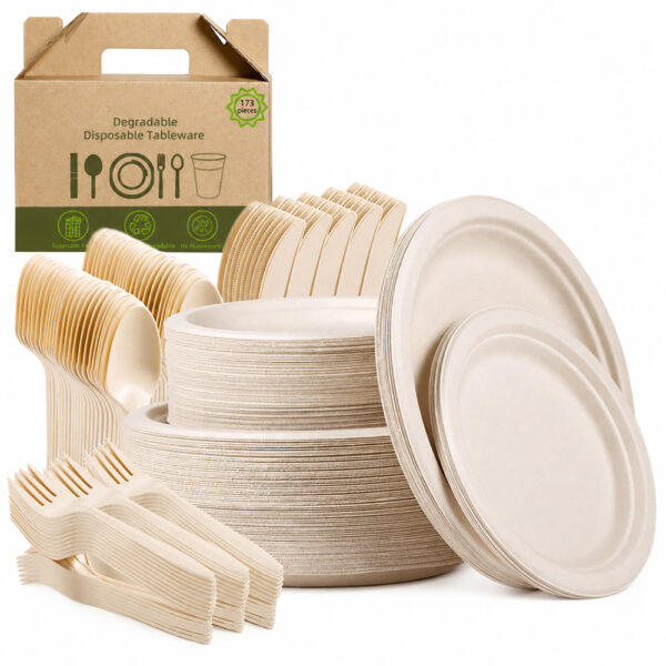 Oval Bagasse-Style Plates for Catering Service