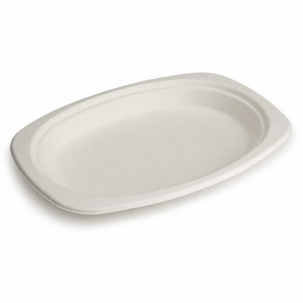 Oval Bagasse-Style Plates for Catering Service