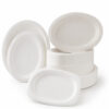 Oval Bagasse-Style Plates for Catering Service