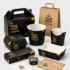 Paper Food Boxes with Printed Takeaway Branding