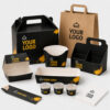 Paper Food Boxes with Printed Takeaway Branding