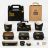 Paper Food Boxes with Printed Takeaway Branding
