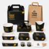 Paper Food Boxes with Printed Takeaway Branding