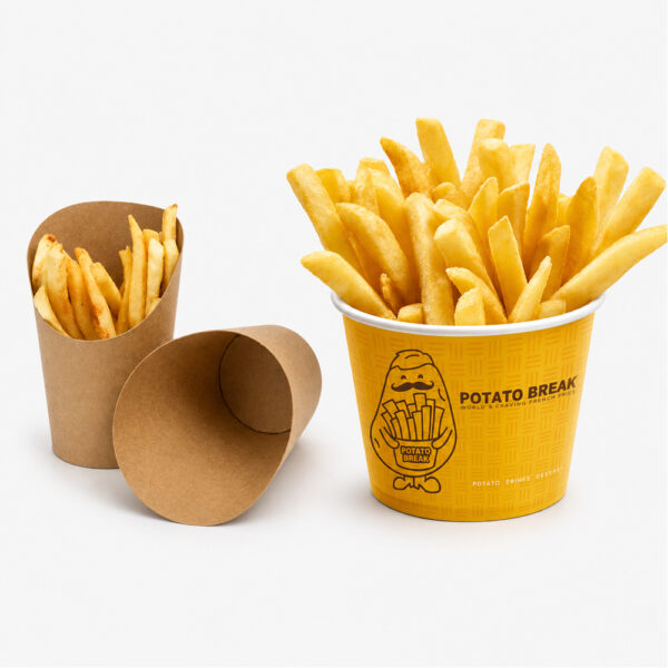 Paper French Fry Bucket for Takeaway Snacks Paper French Fry Bucket for Takeaway Snacks