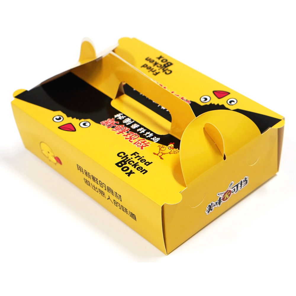 Paper Fried Chicken Box with Folded Closure
