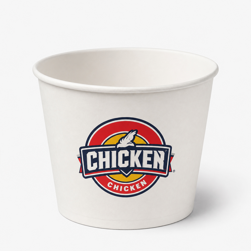 Paper Popcorn Bucket for Snack and Chicken Service