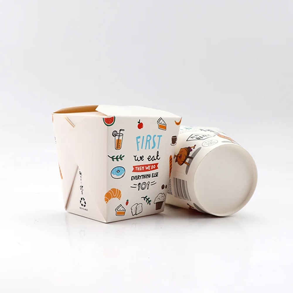 Paper Snack Bucket with Custom Printed Design